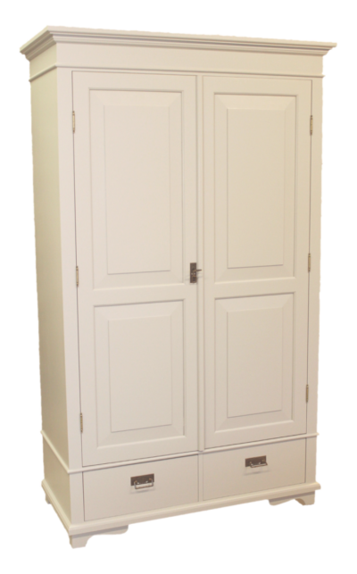 Valkoinen kiinteä puinen vaatekaappi kuva